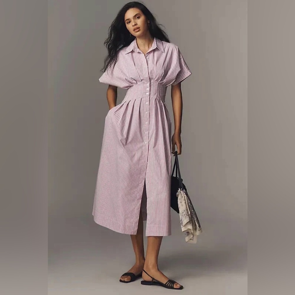 Anthropologie The Tobie Shirt Dress by Exquise - Picture 2 of 14